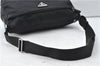 Authentic PRADA Nylon Leather Shoulder Cross Body Bag Purse Black 4853D