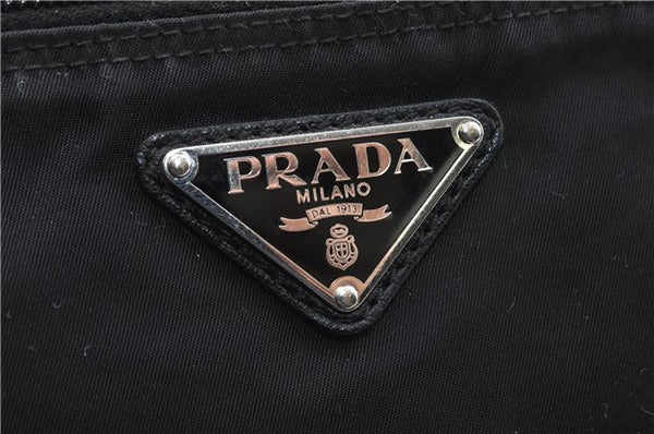 Authentic PRADA Nylon Leather Shoulder Cross Body Bag Purse Black 4853D