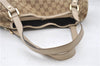 Authentic GUCCI Abbey Shoulder Tote Bag GG Canvas Leather 130736 Brown 4853E