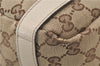 Authentic GUCCI Abbey Shoulder Tote Bag GG Canvas Leather 130736 Brown 4853E