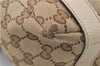 Authentic GUCCI Abbey Shoulder Tote Bag GG Canvas Leather 130736 Brown 4853E