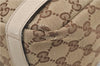 Authentic GUCCI Abbey Shoulder Tote Bag GG Canvas Leather 130736 Brown 4853E