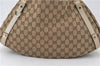 Authentic GUCCI Abbey Shoulder Tote Bag GG Canvas Leather 130736 Brown 4853E