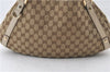 Authentic GUCCI Abbey Shoulder Tote Bag GG Canvas Leather 130736 Brown 4853E