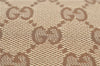 Authentic GUCCI Abbey Shoulder Tote Bag GG Canvas Leather 130736 Brown 4853E