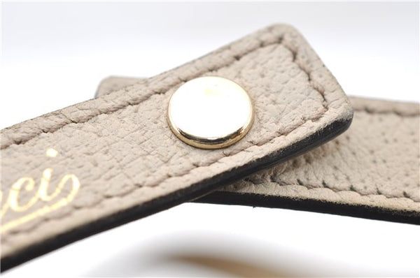 Authentic GUCCI Abbey Shoulder Tote Bag GG Canvas Leather 130736 Brown 4853E