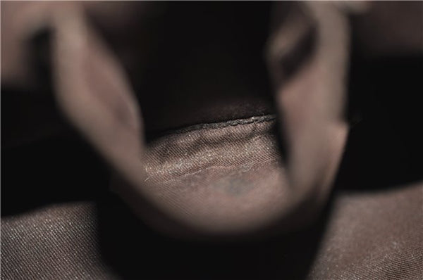 Authentic GUCCI Abbey Shoulder Tote Bag GG Canvas Leather 130736 Brown 4853E