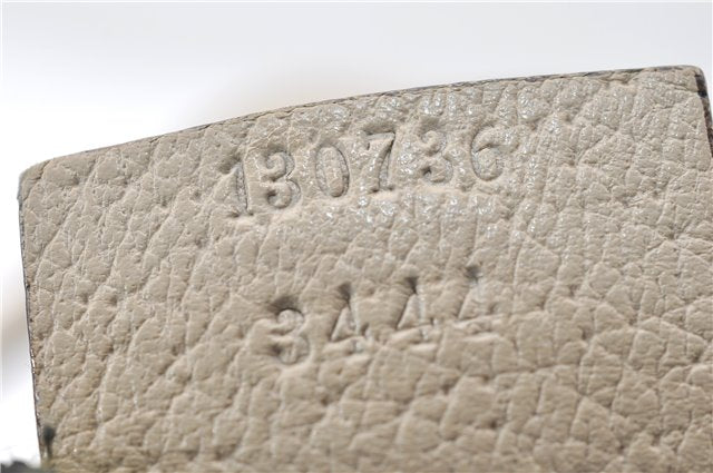 Authentic GUCCI Abbey Shoulder Tote Bag GG Canvas Leather 130736 Brown 4853E