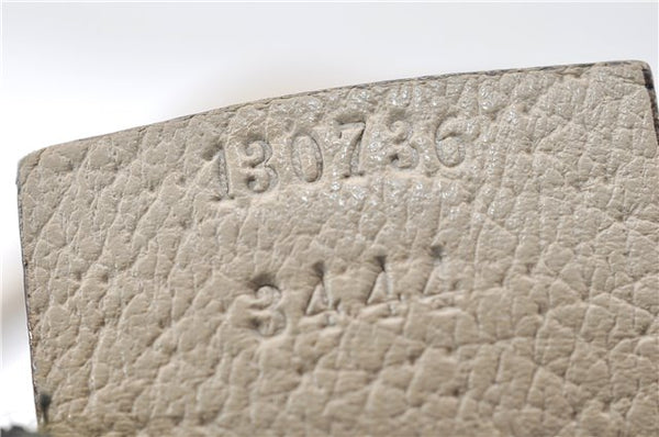 Authentic GUCCI Abbey Shoulder Tote Bag GG Canvas Leather 130736 Brown 4853E