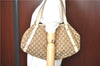 Authentic GUCCI Abbey Shoulder Tote Bag GG Canvas Leather 130736 Brown 4853E