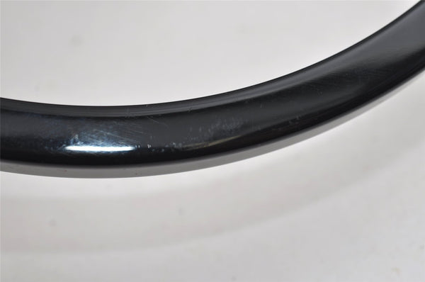 Authentic GUCCI Vintage Plastic Shoulder Hand Bag Velour 0013750 Gray 4853I