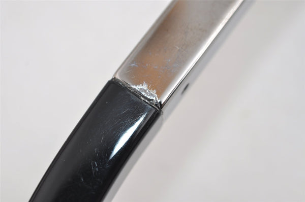 Authentic GUCCI Vintage Plastic Shoulder Hand Bag Velour 0013750 Gray 4853I