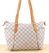 Authentic Louis Vuitton Damier Azur Totally PM Tote Bag White N41280 LV 4854E