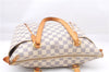 Authentic Louis Vuitton Damier Azur Totally PM Tote Bag White N41280 LV 4854E