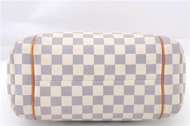 Authentic Louis Vuitton Damier Azur Totally PM Tote Bag White N41280 LV 4854E