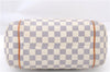 Authentic Louis Vuitton Damier Azur Totally PM Tote Bag White N41280 LV 4854E