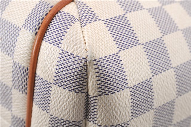 Authentic Louis Vuitton Damier Azur Totally PM Tote Bag White N41280 LV 4854E