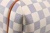 Authentic Louis Vuitton Damier Azur Totally PM Tote Bag White N41280 LV 4854E