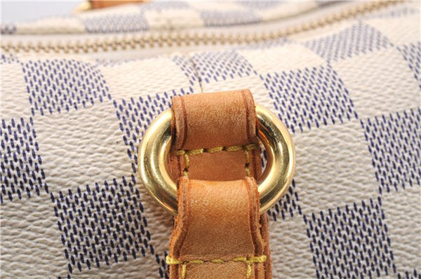 Authentic Louis Vuitton Damier Azur Totally PM Tote Bag White N41280 LV 4854E