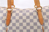 Authentic Louis Vuitton Damier Azur Totally PM Tote Bag White N41280 LV 4854E