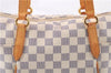Authentic Louis Vuitton Damier Azur Totally PM Tote Bag White N41280 LV 4854E