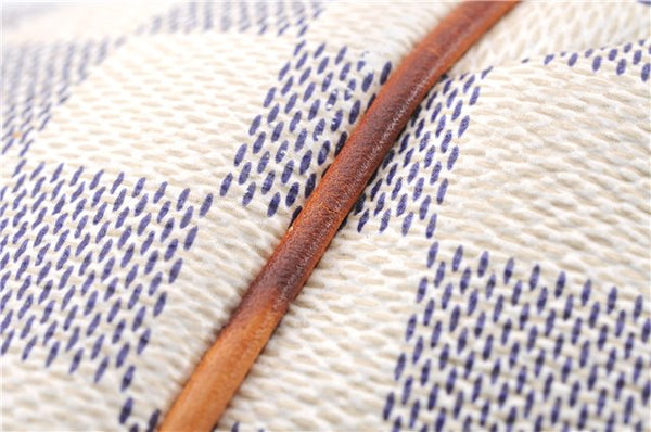 Authentic Louis Vuitton Damier Azur Totally PM Tote Bag White N41280 LV 4854E