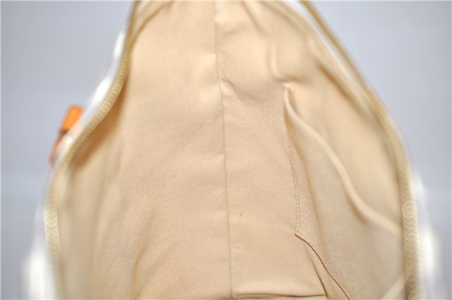 Authentic Louis Vuitton Damier Azur Totally PM Tote Bag White N41280 LV 4854E