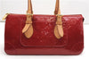 Authentic Louis Vuitton Vernis Rose Wood Avenue Shoulder Bag Red M93507 LV 4855F