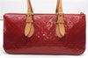 Authentic Louis Vuitton Vernis Rose Wood Avenue Shoulder Bag Red M93507 LV 4855F