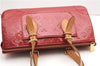 Authentic Louis Vuitton Vernis Rose Wood Avenue Shoulder Bag Red M93507 LV 4855F