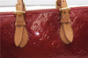 Authentic Louis Vuitton Vernis Rose Wood Avenue Shoulder Bag Red M93507 LV 4855F