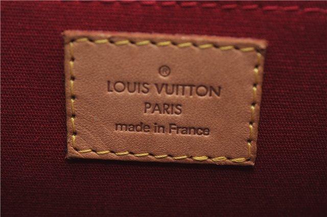 Authentic Louis Vuitton Vernis Rose Wood Avenue Shoulder Bag Red M93507 LV 4855F