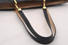 Authentic Chloe Vintage Keri Shoulder Tote Bag Leather Black 4855I