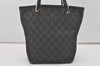 Authentic GUCCI Shoulder Tote Bag Purse GG Canvas Leather 31244 Black 4857I