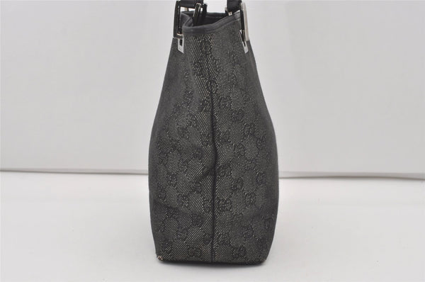 Authentic GUCCI Shoulder Tote Bag Purse GG Canvas Leather 31244 Black 4857I