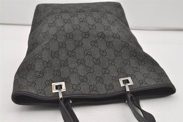 Authentic GUCCI Shoulder Tote Bag Purse GG Canvas Leather 31244 Black 4857I