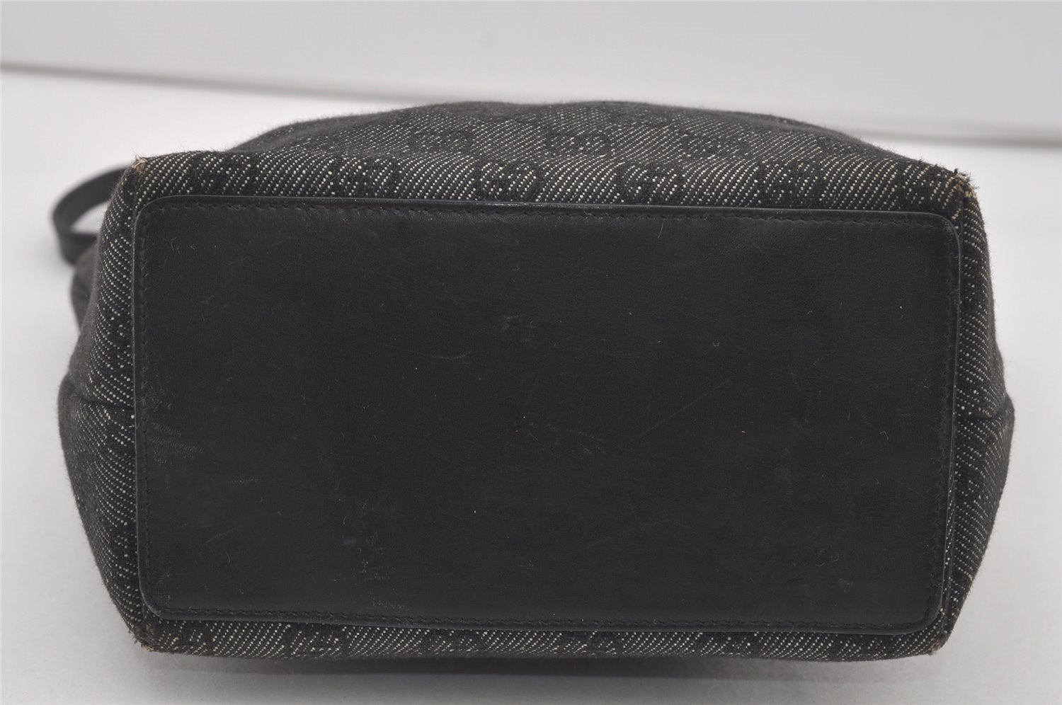 Authentic GUCCI Shoulder Tote Bag Purse GG Canvas Leather 31244 Black 4857I