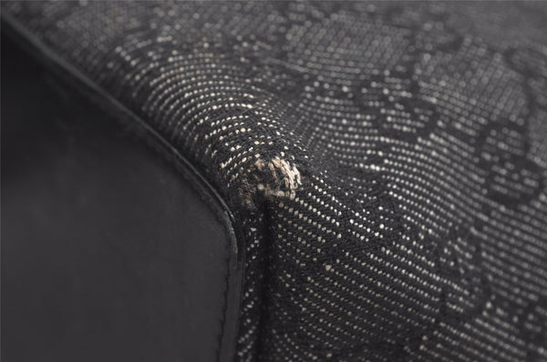 Authentic GUCCI Shoulder Tote Bag Purse GG Canvas Leather 31244 Black 4857I