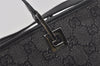 Authentic GUCCI Shoulder Tote Bag Purse GG Canvas Leather 31244 Black 4857I