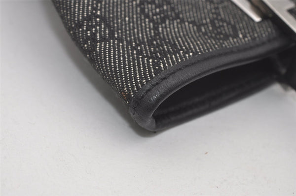 Authentic GUCCI Shoulder Tote Bag Purse GG Canvas Leather 31244 Black 4857I