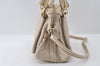 Authentic Chloe Paraty Medium 2Way Shoulder Hand Bag Purse Leather White 4858I