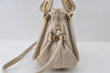 Authentic Chloe Paraty Medium 2Way Shoulder Hand Bag Purse Leather White 4858I