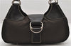 Authentic PRADA Nylon Leather Hand Shoulder Bag Brown 4859D