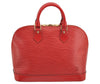 Authentic Louis Vuitton Epi Alma PM Hand Bag Red M52147 LV 4859I