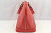 Authentic Louis Vuitton Epi Alma PM Hand Bag Red M52147 LV 4859I