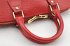 Authentic Louis Vuitton Epi Alma PM Hand Bag Red M52147 LV 4859I