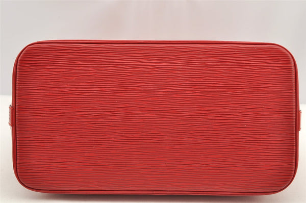 Authentic Louis Vuitton Epi Alma PM Hand Bag Red M52147 LV 4859I