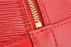 Authentic Louis Vuitton Epi Alma PM Hand Bag Red M52147 LV 4859I