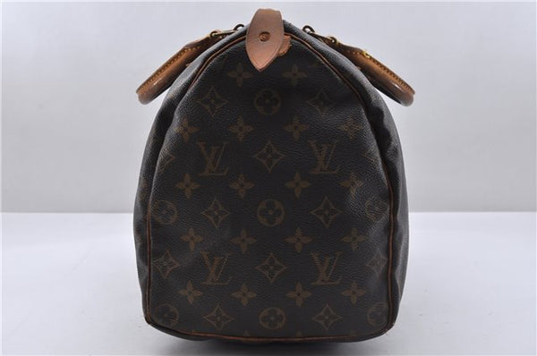 Authentic Louis Vuitton Monogram Speedy 35 Hand Boston Bag M41524 LV 4860D