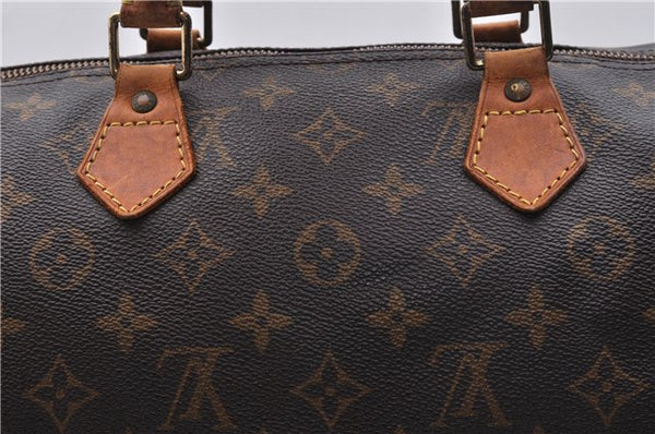 Authentic Louis Vuitton Monogram Speedy 35 Hand Boston Bag M41524 LV 4860D